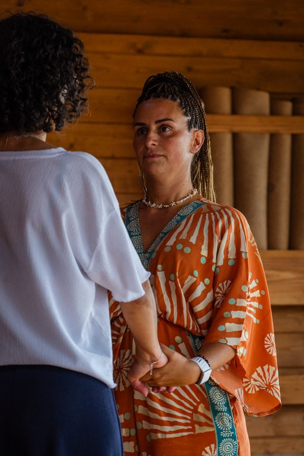 Filipa Lourenço com uma participante